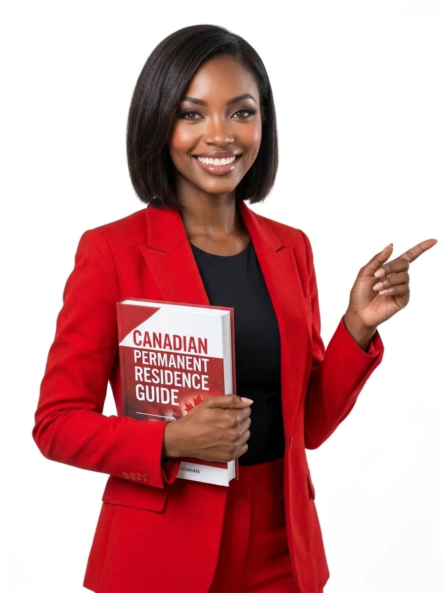 Conseillère en immigration présentant le guide de résidence permanente Canada 2026 pour les Camerounais